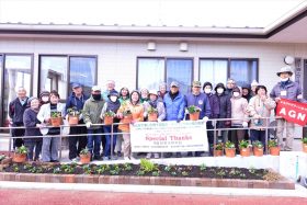 復興公営住宅集団移転地の花壇支援